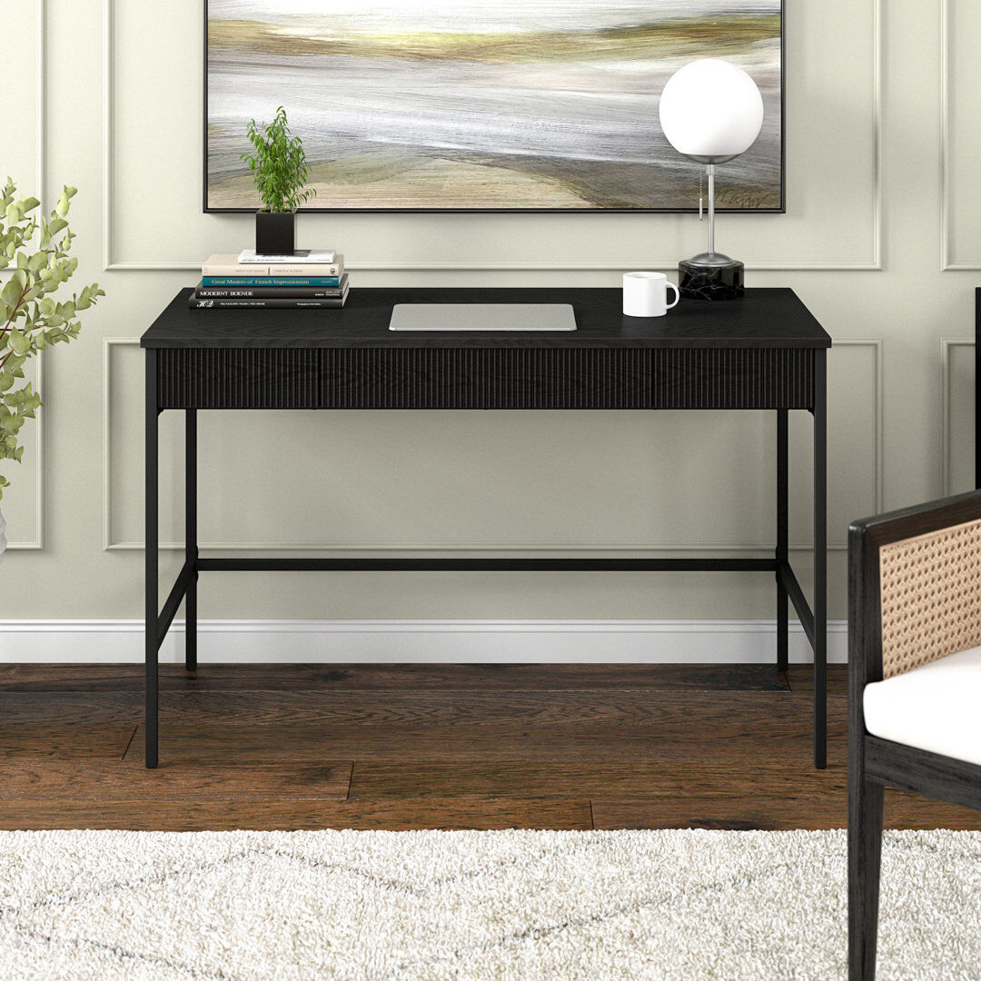 Borough Wharf Abiman Steel Writing Desk Black