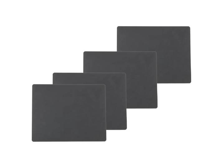 Lind DNA - Tischset Square L, 35 x 45 cm, Nupo anthrazit (4er-Set)