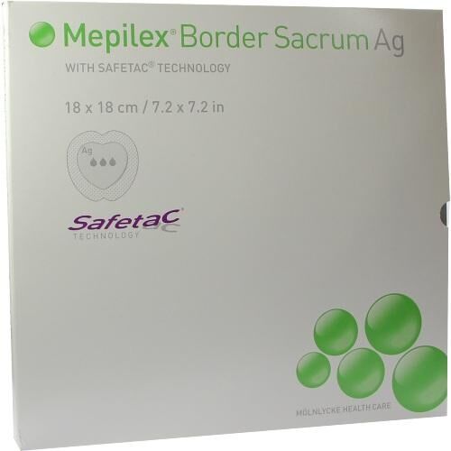 Mepilex Border Sacrum Ag Schaumverb.18x18 cm sterilisatus