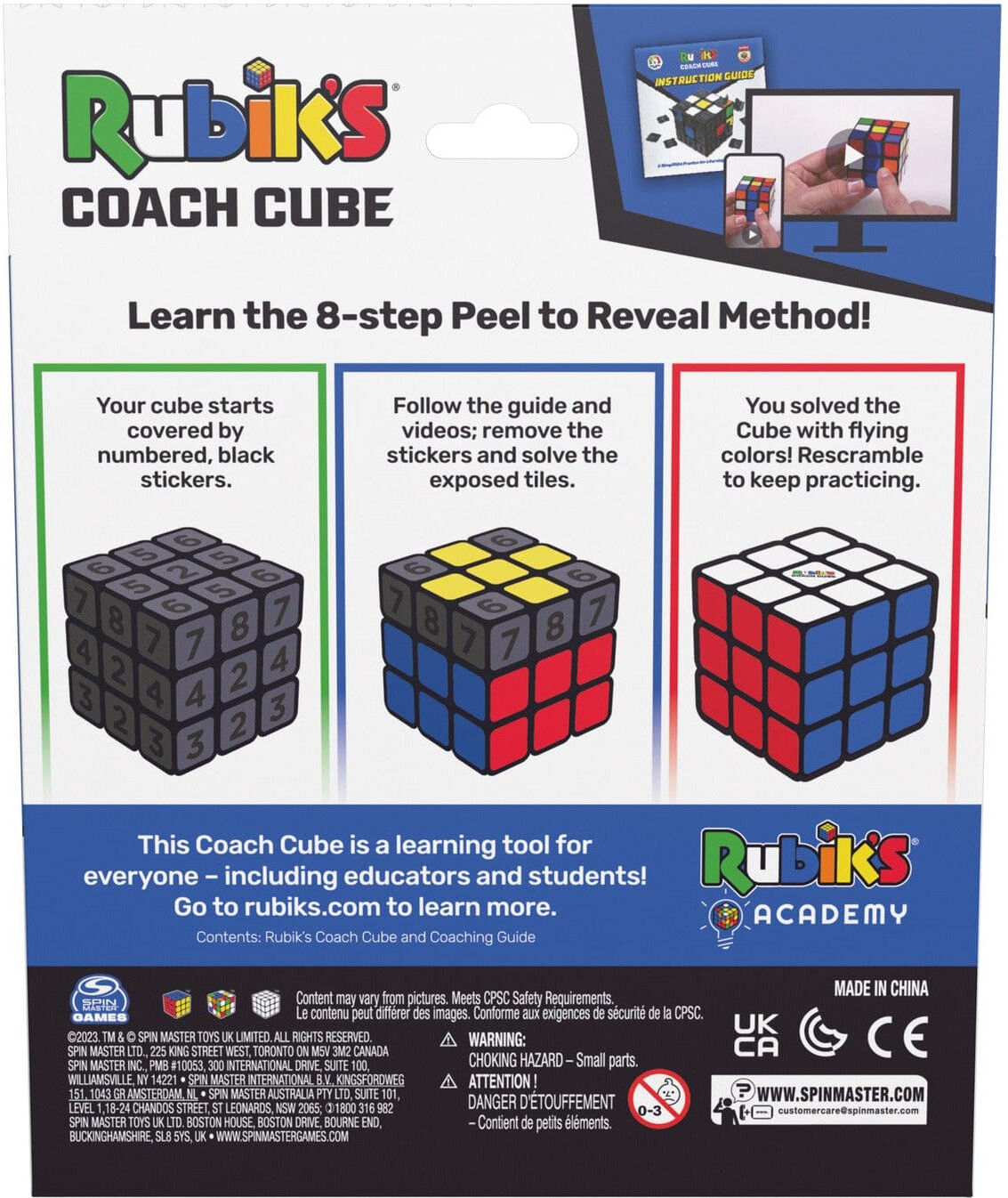 Spin Master Rubik's Tutor Cube Puzzle For Learning Skills All Ages - Supports learning skills for all ages, compact, sturdy design, great gift idea