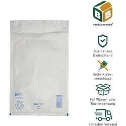 BB-Verpackungen GmbH 800 x Luftpolsterversandtasche (Poly) 4 / D (180 x 265 mm) Versandtasche gepolsterte Briefumschläge Polsterversandtaschen BB-Verpackungen