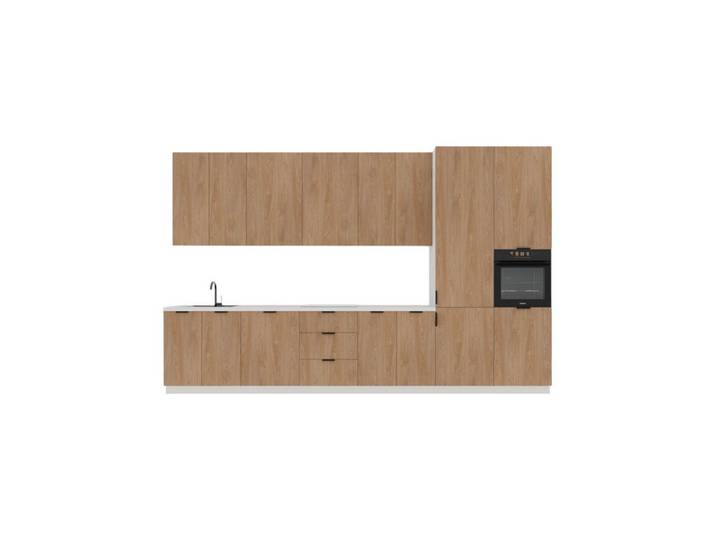 ROYAL24_MARKT Küchenzeile K88-G400 R - Sorento - mit robusten Materialien gefertigt, (Komplett Set), Edle Stoffe - Schickes Design - Top Verarbeitung
