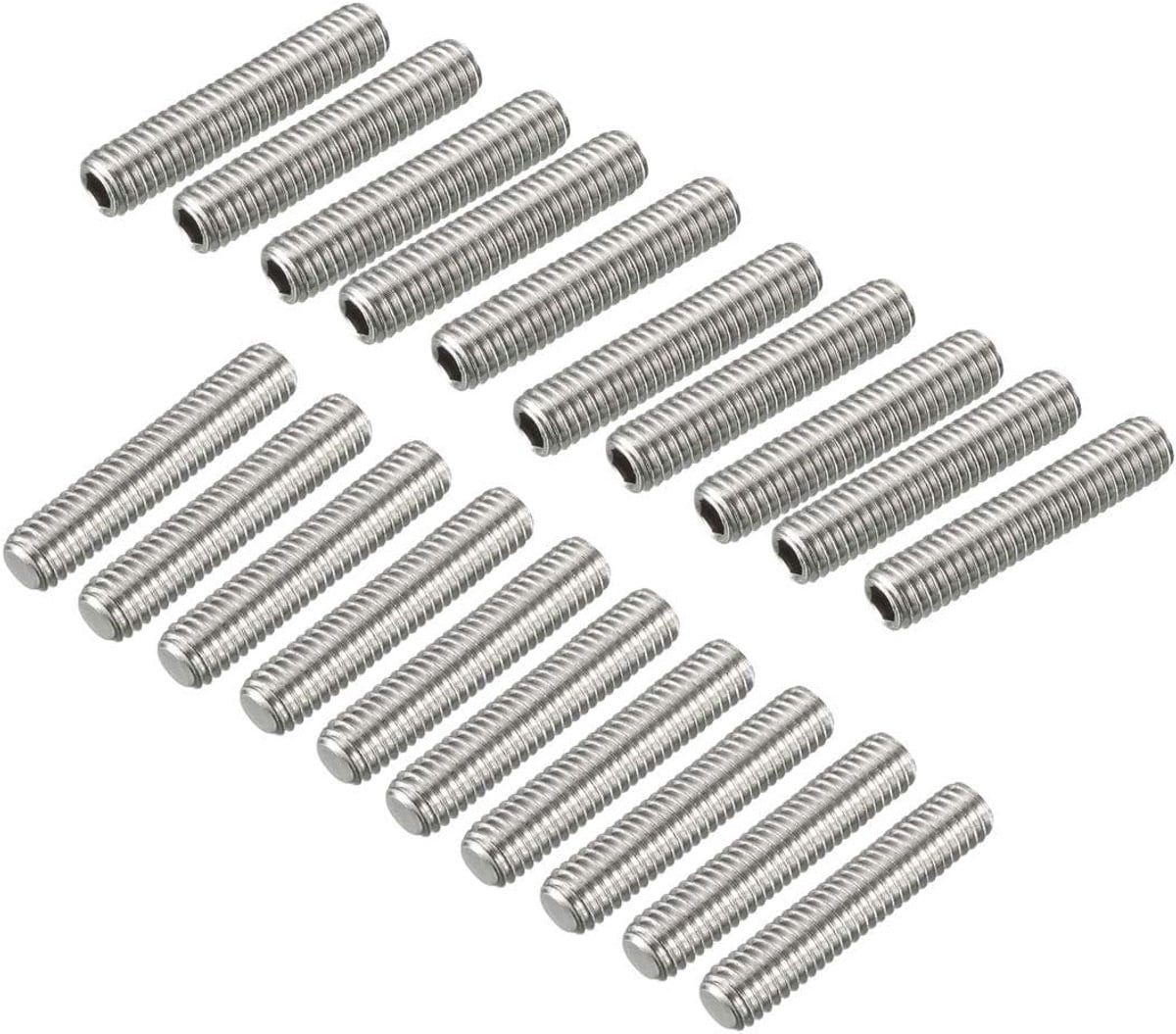 20 stuks M6 x 30mm Volledig Mannelijke Schroefdraad Bar Studs van 304 Roestvrij Staal