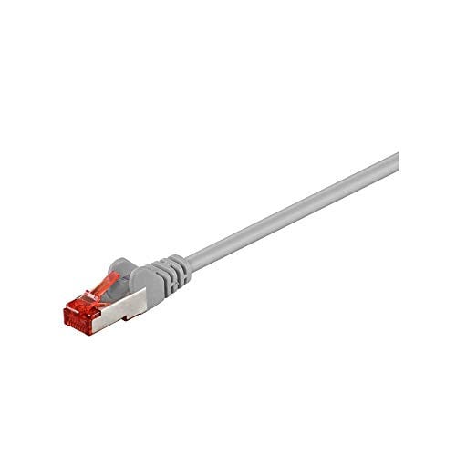 Goobay 93569 CAT 6 Ethernet/LAN verbindingskabel, S/FTP (PiMF), grijs, 1 m