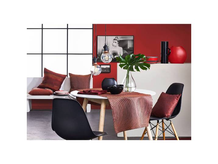 home24 Tafelloper 48 x 140cm oranje/barnsteenkleurig