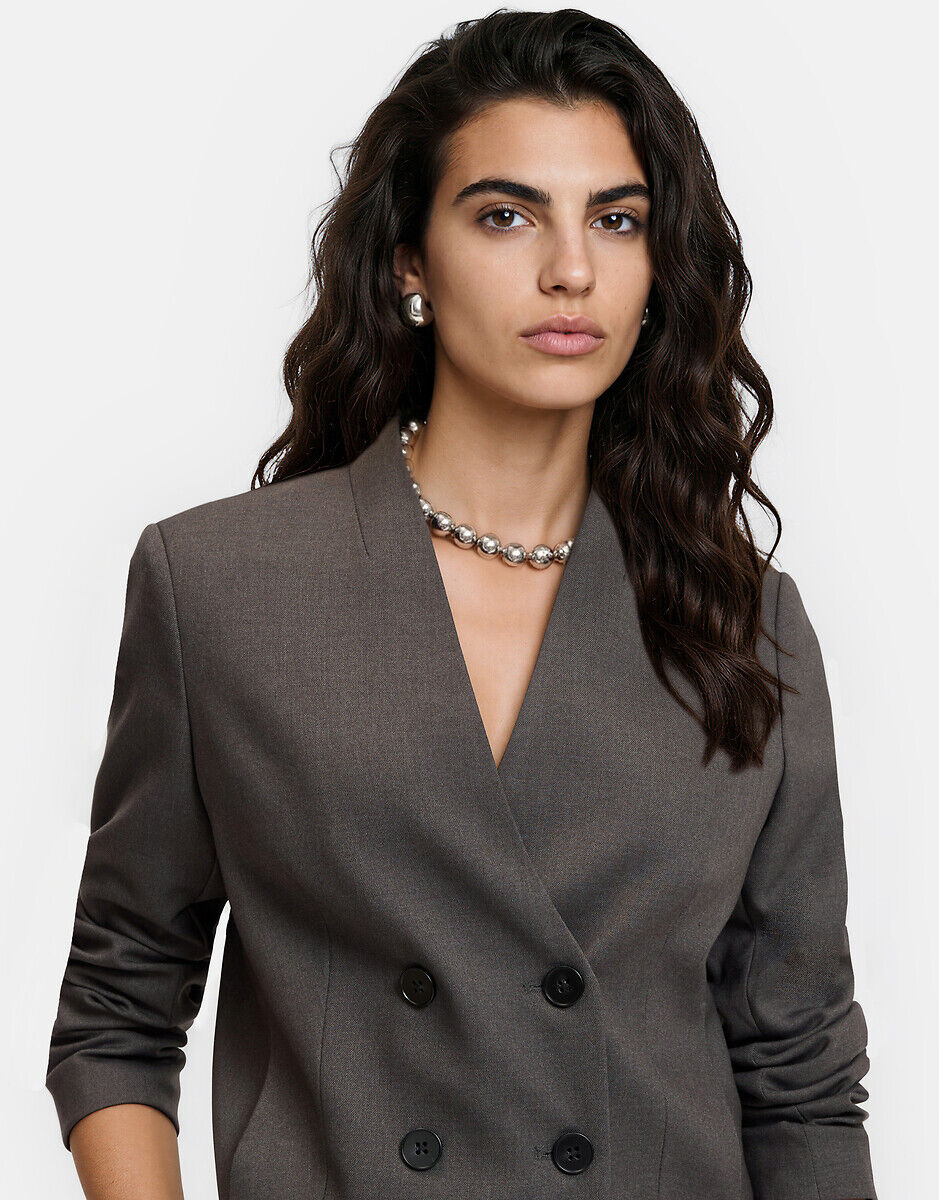 LA REDOUTE COLLECTIONS Blazer croisé court sans col, coupe cintrée