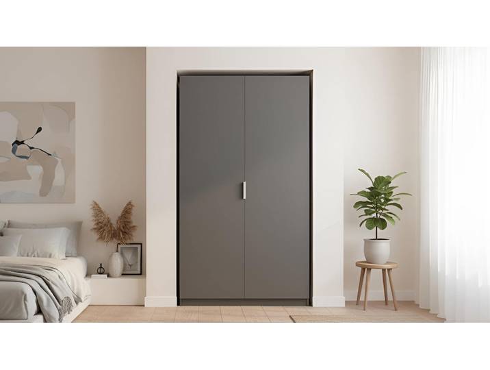 Schmaler Kleiderschrank fürs Schlafzimmer Premium Dekore Basaltgrau