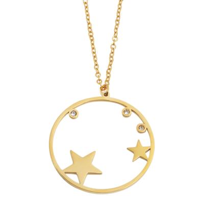 Kette ohne Anhänger ADELIA´S "Halskette mit Anhänger – Stern aus Edelstahl", gold, Halsketten, Damen, 43cm, Edelstahl, Eine schöne Geschenkidee für jeden Anlass