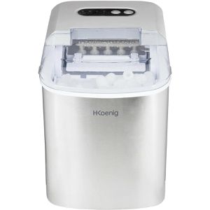 H.Koenig Eiswürfelmaschine KB14, Edelstahl, 9 Eiswürfel in 6 Minuten, Tank 2,1 Liter