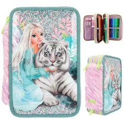 Depesche 12494 TOPModel 3-Fach Federtasche FANTASY TIGER