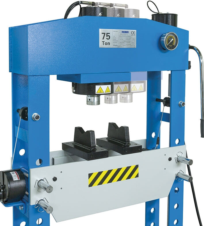 Fervi P001/75 Pressa idraulica manuale e pneumatica