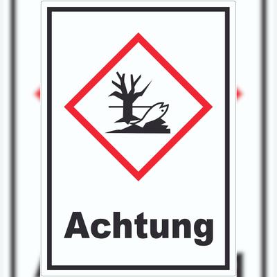 HB-Druck Aufkleber Gewässergefährdend Achtung Verunreinigung von Wasser A2 (420x594mm)