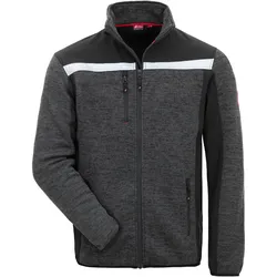 Nitras,  MOTION TEX PLUS, Strick-Softshelljacke, schwarz, 320 g/qm, atmungsaktives Strickmaterial, ang (5XL, XXL)