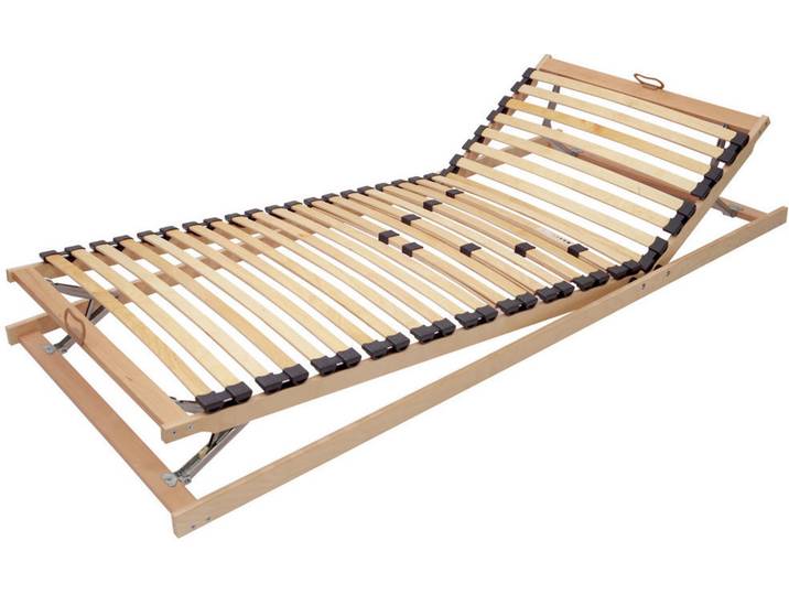 Lattenrost, Holz, 120x200 cm, Buche & Birke, Federholzleisten Verleimt, Verstellbar