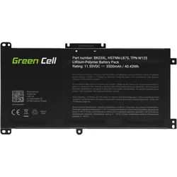 GreenCell BK03XL (3 Zellen, 3500 mAh), Notebook Akku, Schwarz