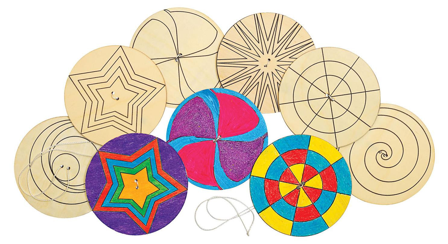 Colorations Houten Spinner Knutselset met 24 stuks creatief speelgoed