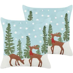 DEKOKISSEN 2er-Set Hellblau 45/45 cm Peppermint