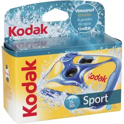 Kodak Sport Camera (Farbfilm), Einwegkamera, Blau, Gelb