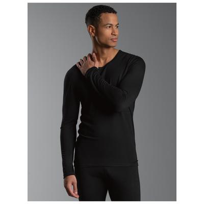 Longsleeve TRIGEMA "TRIGEMA Sportshirt aus Merinowolle", Herren, Gr. XXL, schwarz, Stoff, 80% Wolle (Merinowolle), 20% Polyamid, normal, Rundhals, Shirts