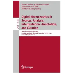 Digital Hermeneutics II: Sources, Analysis, Interpretation, Annotation, and Curation, Fachbücher von Almut Leh, Matthias Hemmje, Uta Störl, Christian Nawroth, Dennis Möbus