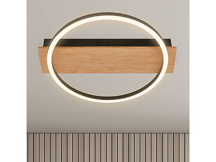 LED Deckenleuchte Kada Typ A Ø 0cm Schwarz/Schwarz Kunststoffart: Polypropylen Material: Metall, Holzart/Dekor Metallart: Aluminium Oberfläche