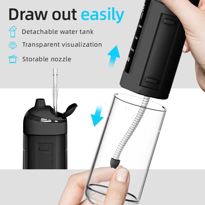 INF Hydropulseur Électrique Portable : Irrigateur Buccal Rechargeable pour Maison & Voyage Blanc