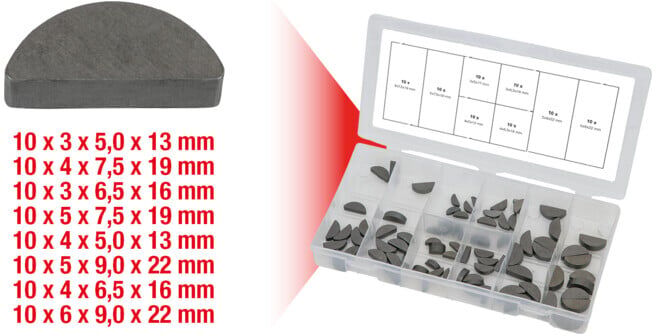 Assortiment de clavettes KS Tools, 80 pcs. (970.0560)