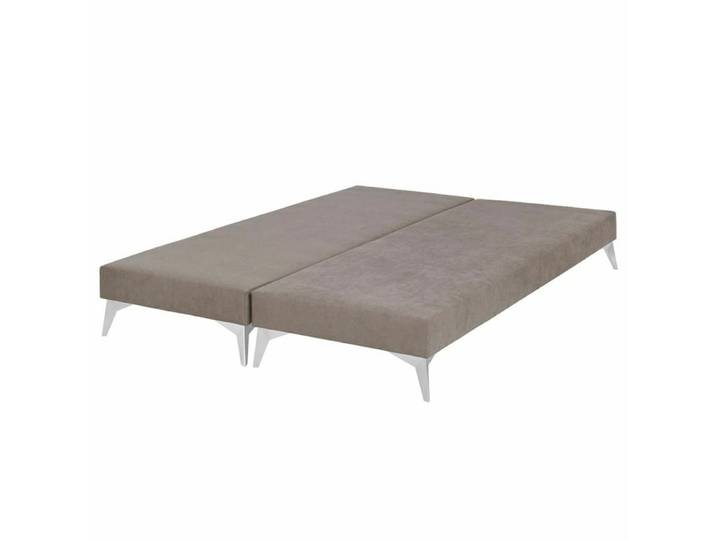 Lot de 2 sommiers tapissiers bois massif lin 70x190 cm
