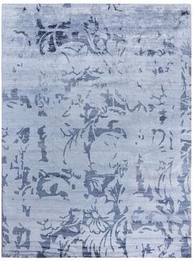 Overton "Modern One-of-a-Kind Hand-Knotted Area Rug, Purple - 9' 1"" x 12' 1"""