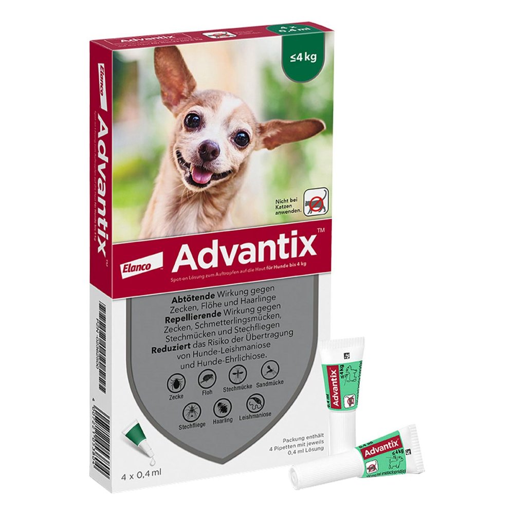 Elanco Deutschland GmbH Advantix Spot-On für Hunde bis 4 kg 02362500