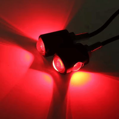 Inspire Curations 2 Piece Super Bright Motorcycle LED Eagle Eye Signal Lights red