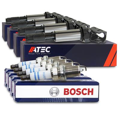 Atec 4x Zündspule + 4x Zündkerze [Hersteller-Nr. 41582189] für BMW