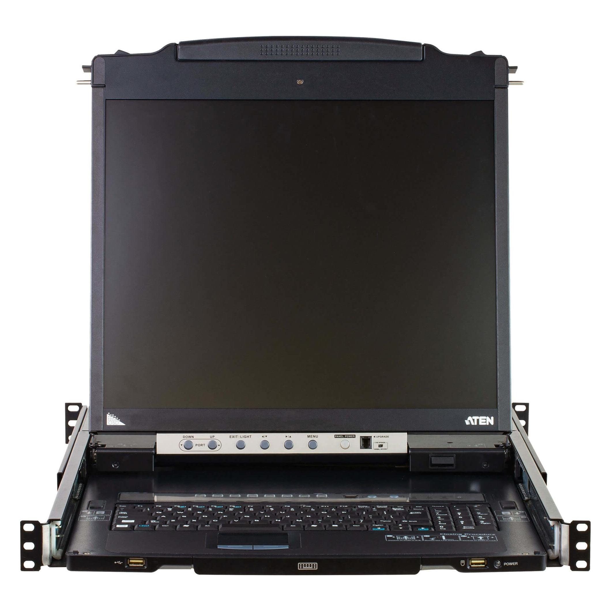 Aten CL5808N CH Dual Rail KVM-Switch 8-Port, 19"-LCD (PS/2-USB VGA) CH-Layout (CL5808N CH)
