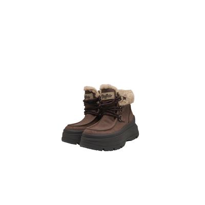 Stiefel BUFFALO "Buffalo OLYMPIA WALLABY BOOT WARM", Damen, Gr. 38, braun (burgandy), Polyurethan, Schuhe Stiefel