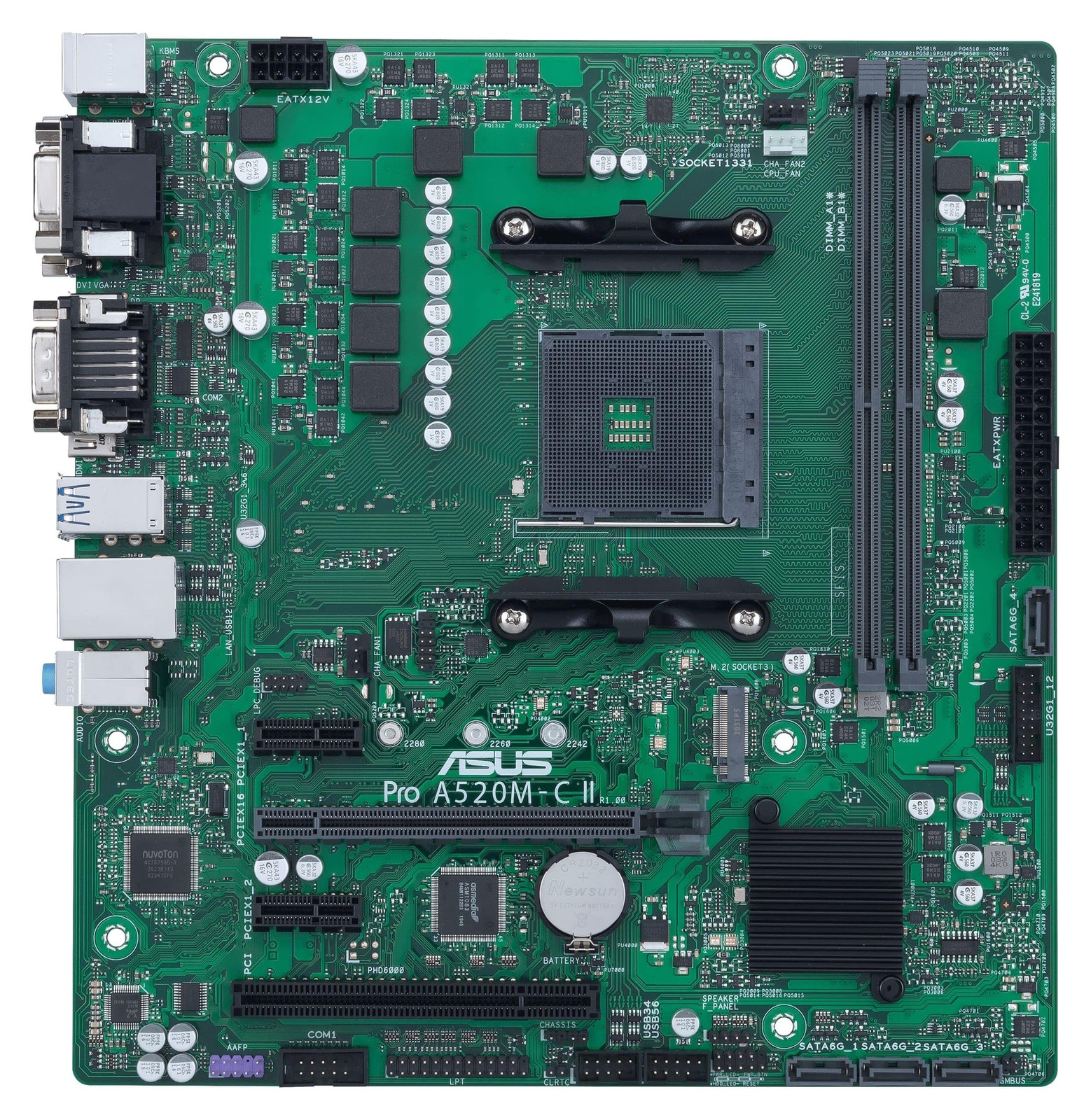 Asus PRO A520M-C II/CSM AM4 A520 moederbord met M.2, DP en HDMI