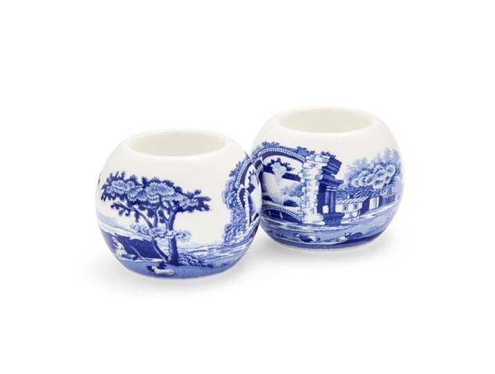 Spode Lot de 2 photophores Italiens Bleus
