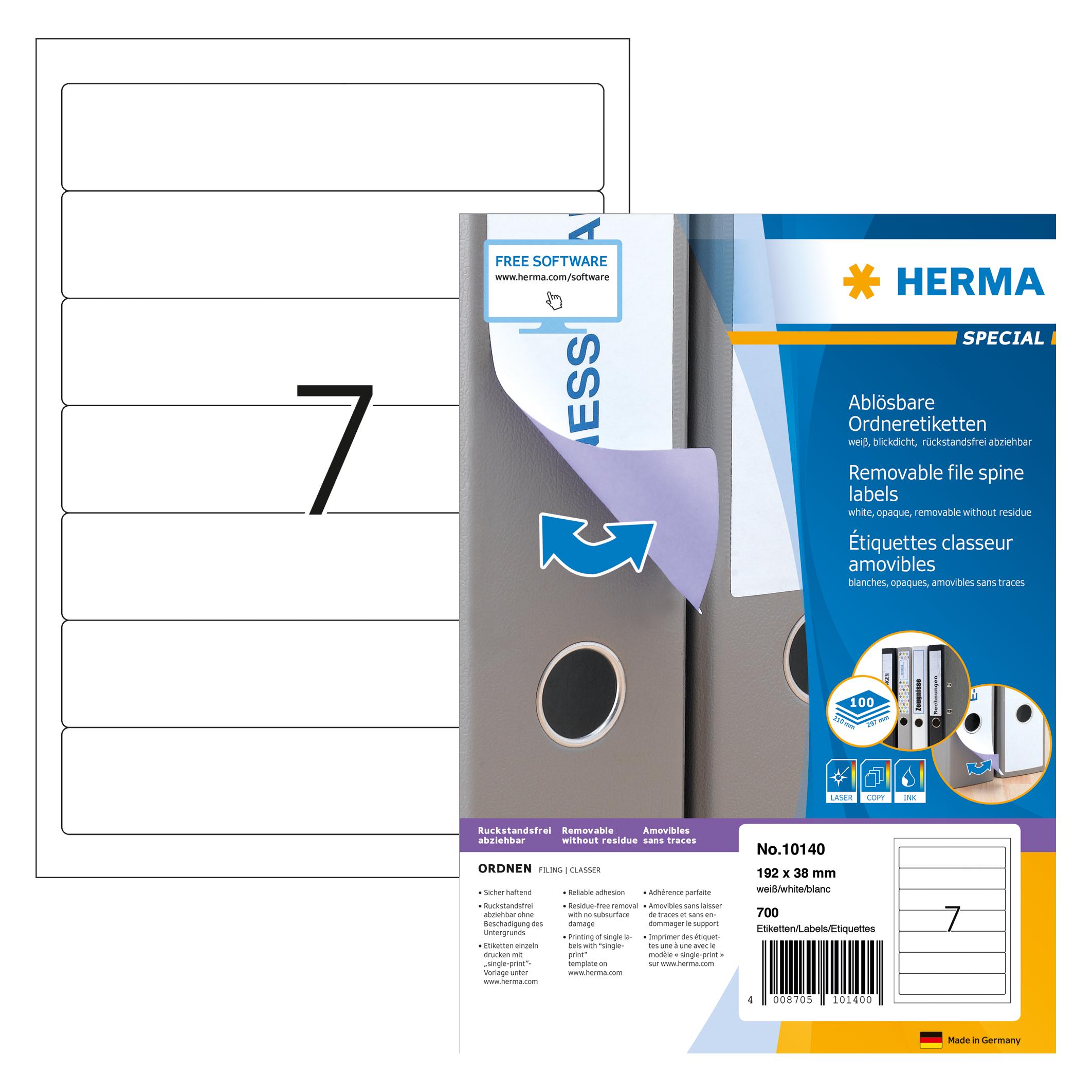 Herma Ablösbare Ordneretiketten A4 (10140)