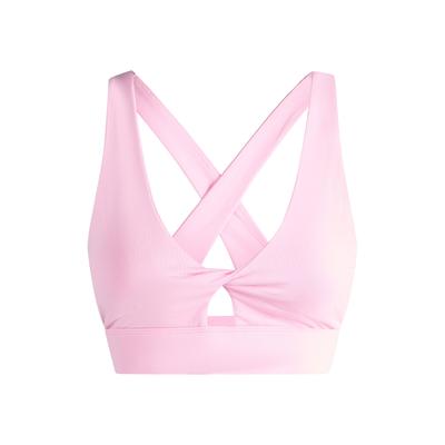 Sport-BH FABLETICS "Fabletics BRA OASIS TWIST SPORTS BRA", Damen, Gr. L, pink marshmallow, Casual, BHs Sport-BH, mit Schlüssellochausschnitt