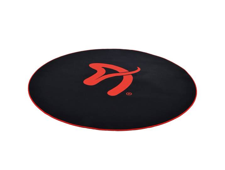 Arozzi Bodenschutzmatten Zona Runden 121 cm Schwarz/Rot, Schwarz, Rot, 121x121 cm, pflegeleicht, Teppiche und Böden, Bodenbeläge, Bodenzubehör, Bodenschutzmatten