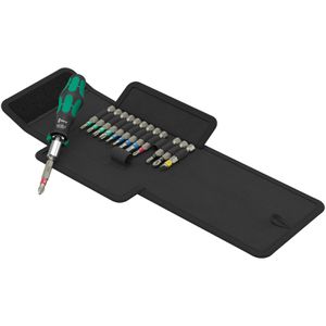 Wera Schraubendreher Kraftform Kompakt 838 RA S 1, Schlitz, Kreuz, Ratschenschraubendreher, 14-teilig