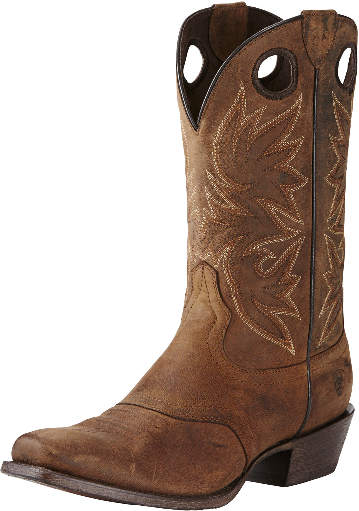 Men's Circuit Striker Cowboy Boots in Weathered Brown Leather, Size: 11.5 EE / Wide by Ariat