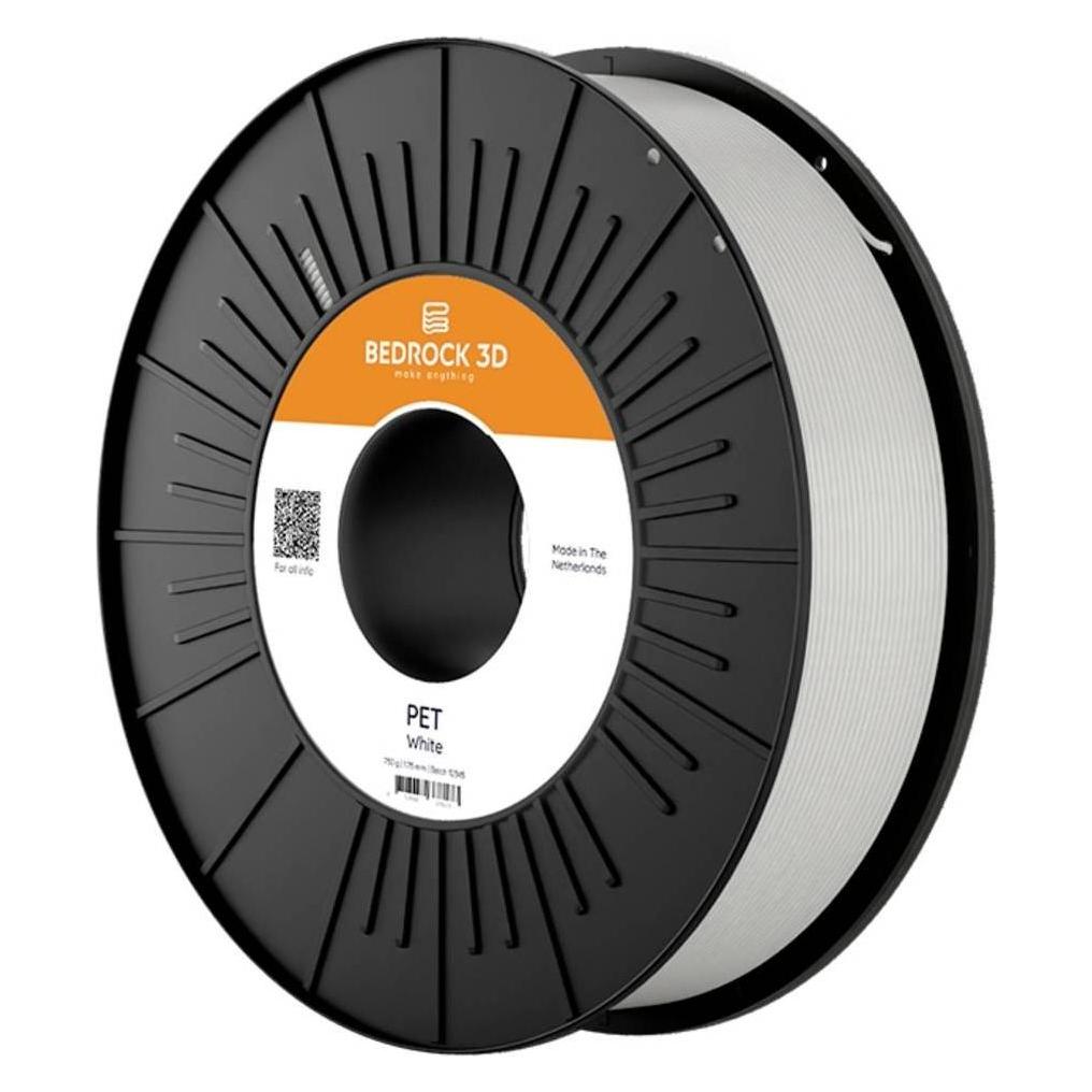 Bedrock 3D Pet-0303a250 PET White 1.75 mm 2.500 g Filament PET 1.75 mm 2500 g W (PET, 2500 g, 1.75 mm) (Pet-0303a250)