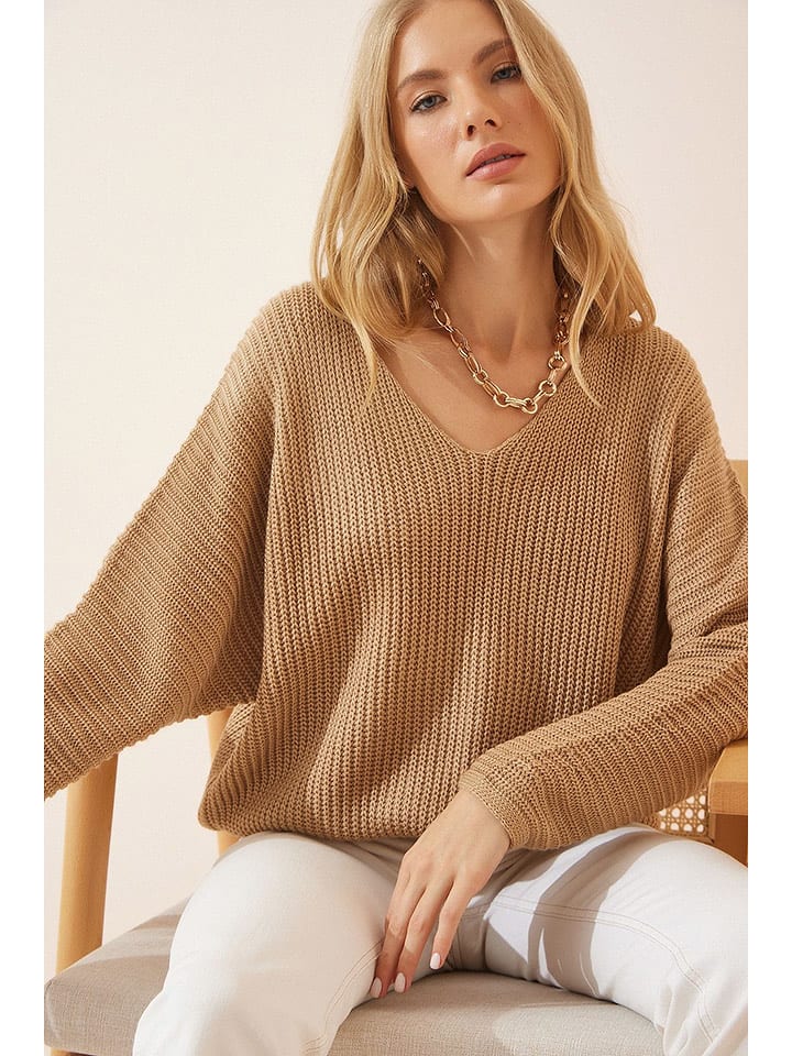 Happiness Istanbul Pullover in Beige - onesize