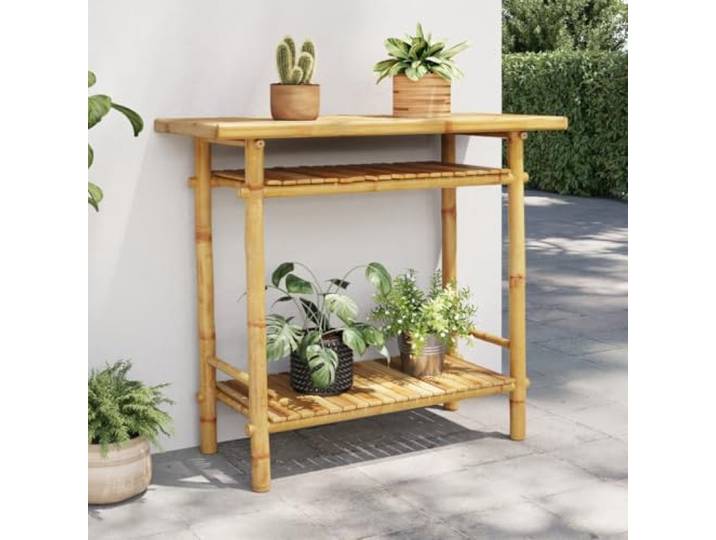 GBCDSWBR Konsolentisch aus Bambus, Flurtisch mit Ablage 90x37x75 cm Stabil & langlebig, Vielseitig einsetzbar, Reichlich Stauraum