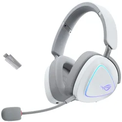 ASUS ROG Delta II Kopfhörer Verkabelt & Kabellos Kopfband Gaming USB Typ-C Bluetooth Weiß