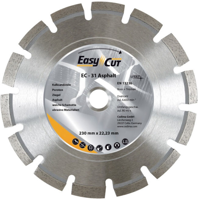 CEDIMA Disque diamanté EC-31 125x2,1x10x22,23mm (10000811)