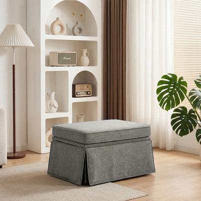 DREAMSIDEA Skirted Oversized Storage Ottoman