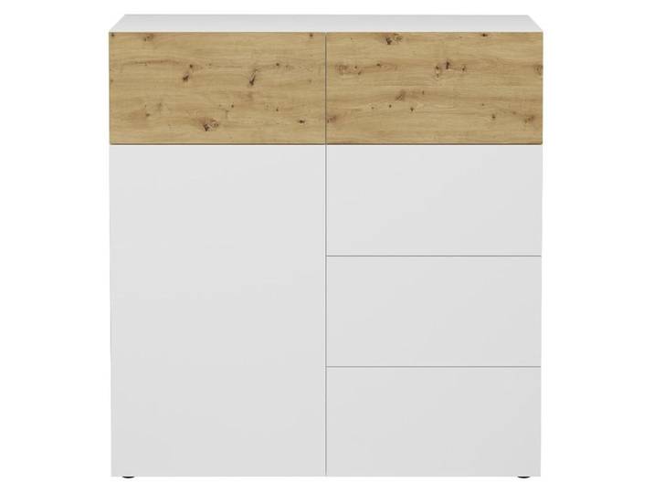 CALICOSY - Buffet 1 porte 5 tiroirs Belm 1 - L109 x H115 cm