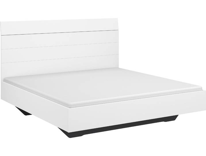 Futonbett OTTO HOME Schlafzimmermöbel Schlafzimmer Einzelbett Doppelbett Holzbett KOLUNA , weiß (alpinweiß), B:185cm H:121cm L:209cm, Betten, Futonbett, mit hohem Kopfteil in Lattenoptik zum Anlehnen MADE IN GERMANY