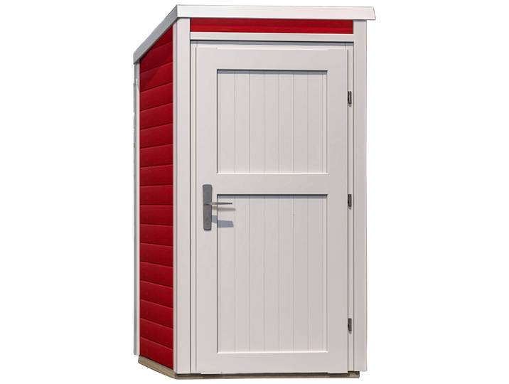 Garten-Geräteschrank WEKA, beige (rot, weiß), Massivholz, Gerätehäuser, Garten-Geräteschrank, BxTxH: 97x100x200,5 cm